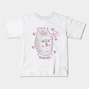 Handsome Cat Kids T-Shirt